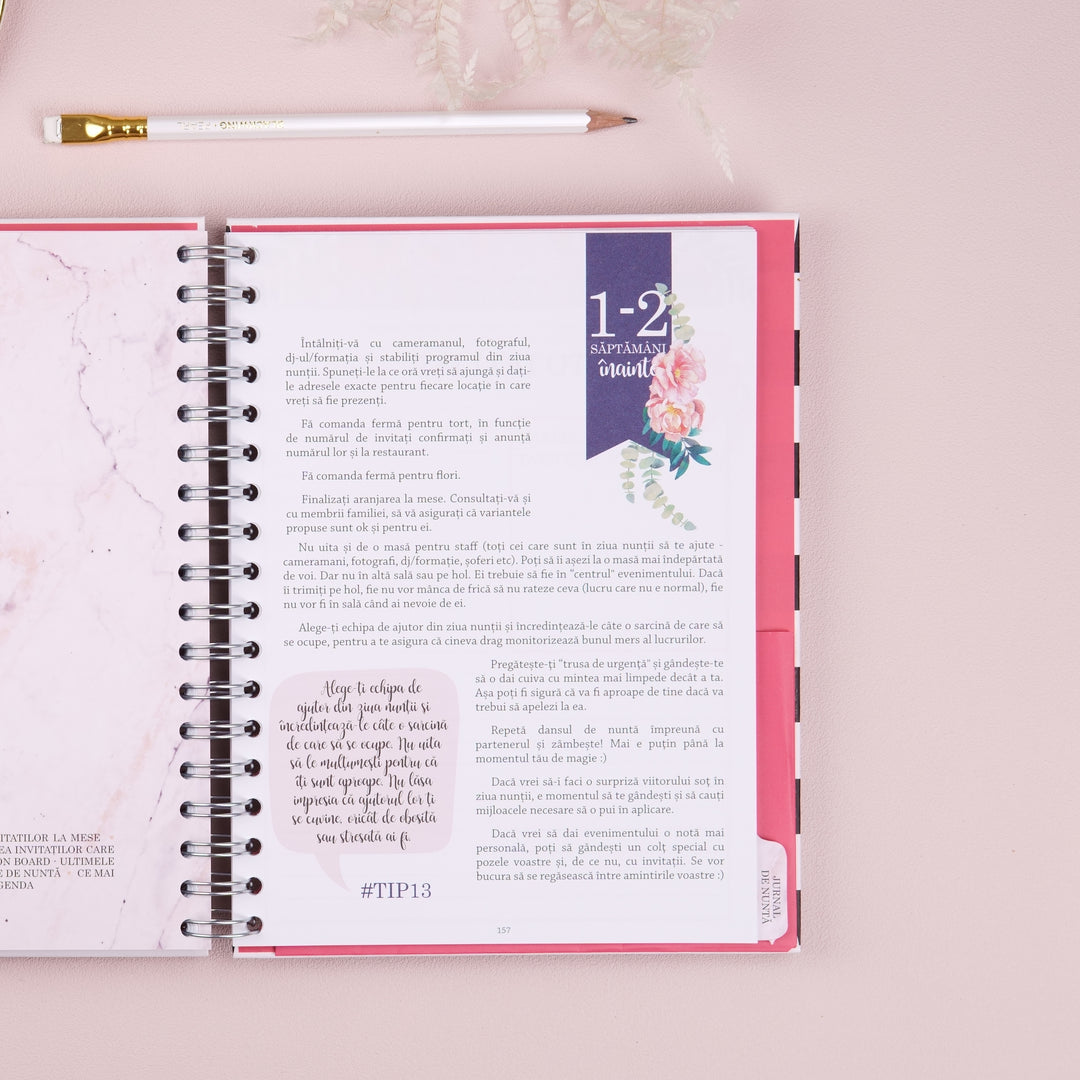 De facut cu 1-2 saptamani inainte de nunta - Wedding Planner Plan and Have fun - Agenda Mireselor inspirate Lady Cozac - wonderstore