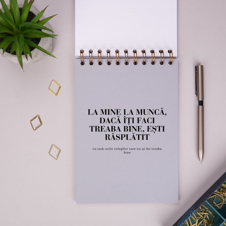 Notebook cadou amuzant pentru colegii de birou - Ganduri bune - despartitor 3