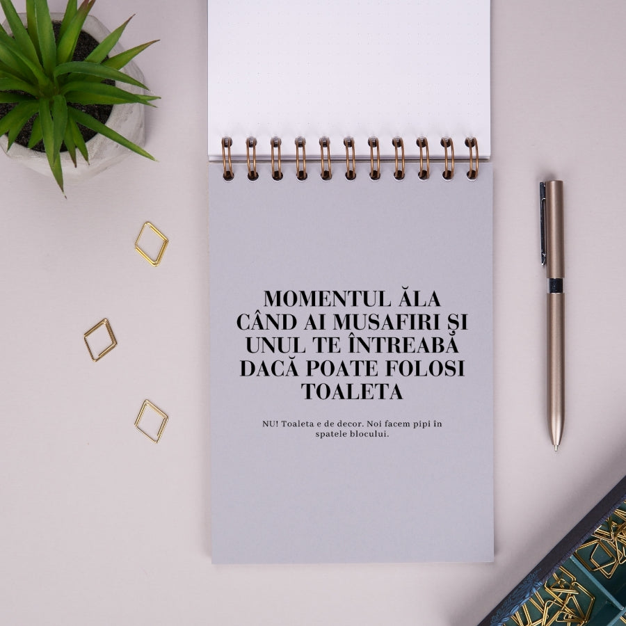 Notebook cadou amuzant pentru prieteni - Jurnal Idei de pe buda - despartitor interior 3