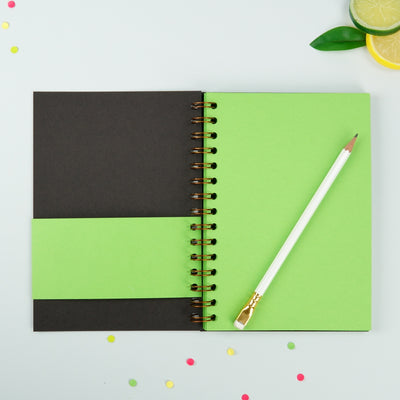 Notebook cu interior colorat wonderstore - Creative Planning - lime green - interior