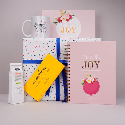 Pachet cadou pentru gravide cu Agenda de Sarcina Plan the Joy - Happy Mom To Be - prezentare produse