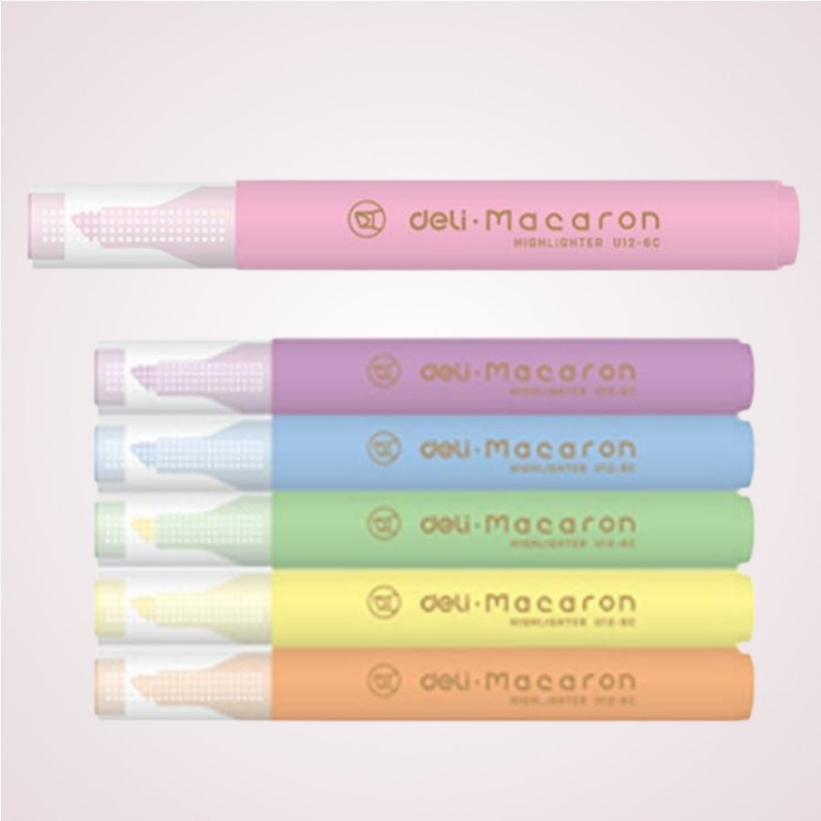 Set markere de text evidentiatoare in 6 culori pastel - Miyou 4