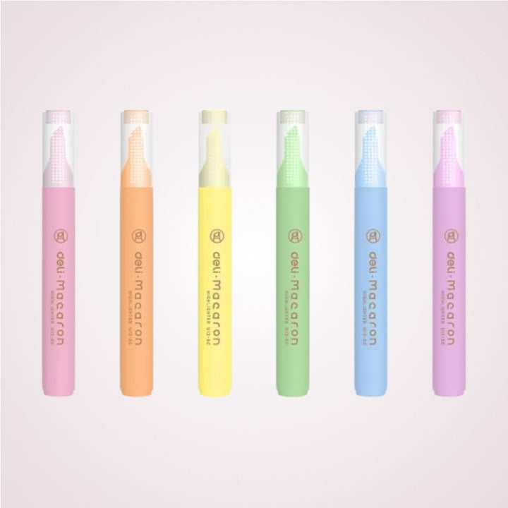 Set markere de text evidentiatoare in 6 culori pastel - Miyou 9