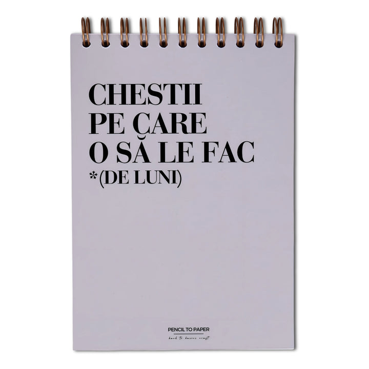 Notebook cadou pentru colegi - Chestii de facut de luni