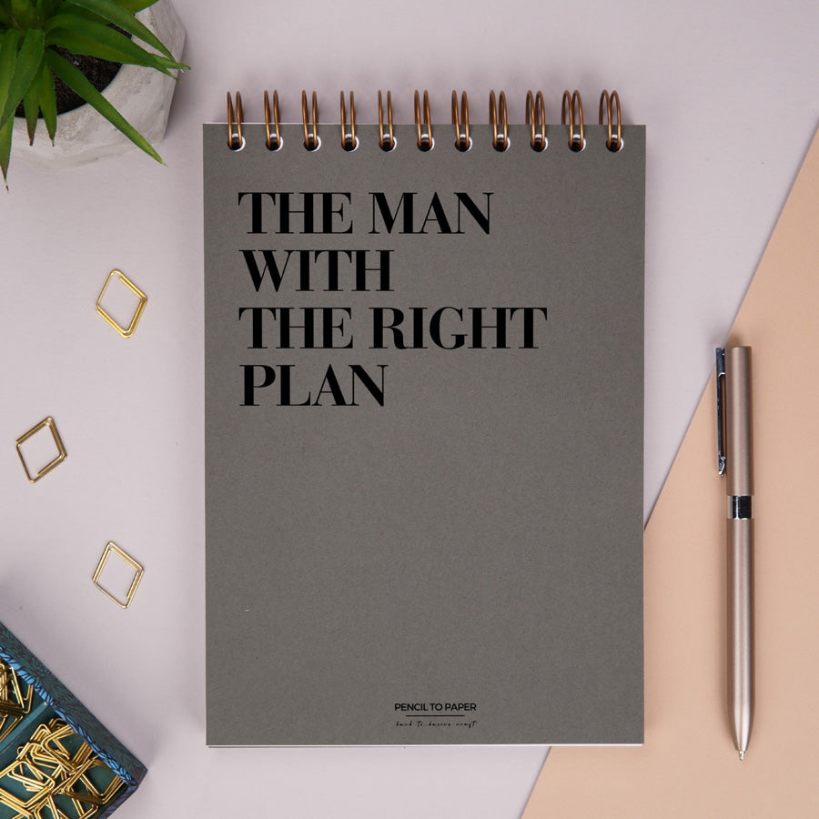 Notebook cadou pentru barbati - The Man With The Plan