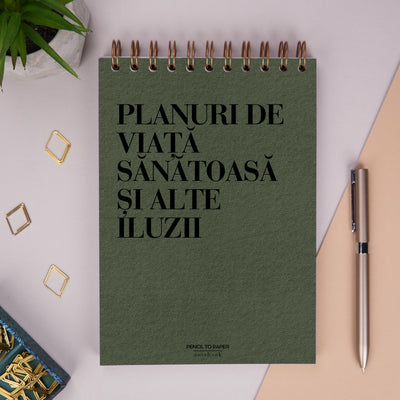 Notebook cadou pentru prieteni - Planuri utopice - coperta