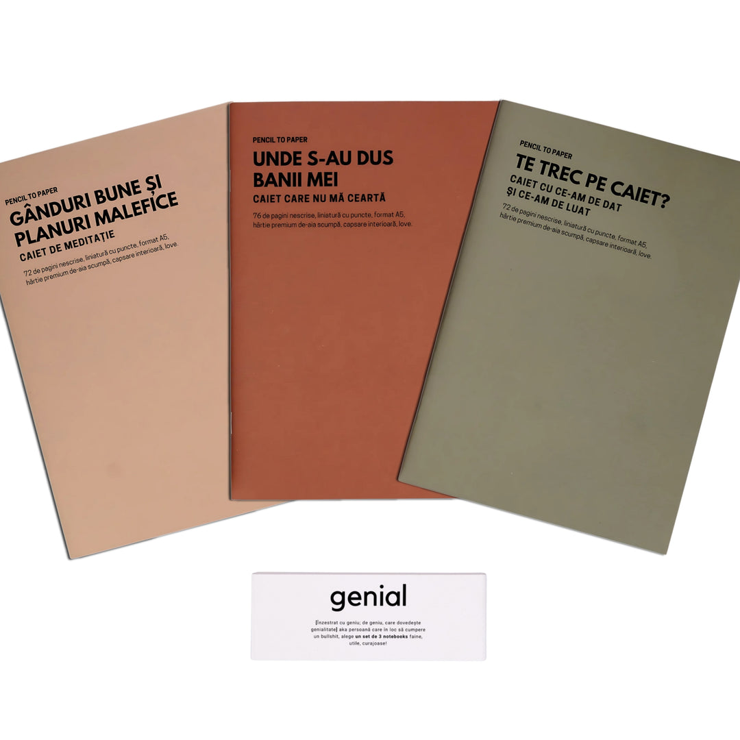 Cadou amuzant pentru ea - Set de 3 caiete geniale - Liste secrete