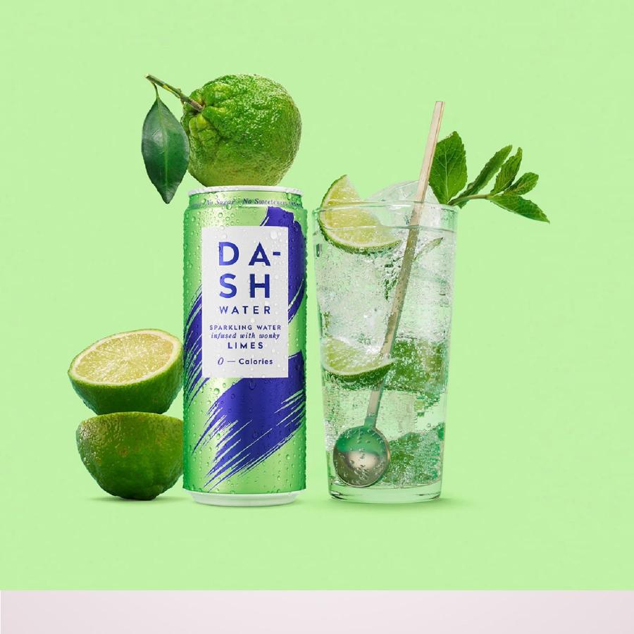 Apa minerala Dash cu aroma de lime, fara indulcitori 3