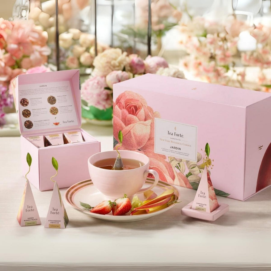 Elemente componente set cadou de lux cu cana si ceai Tea Forte - Jardin