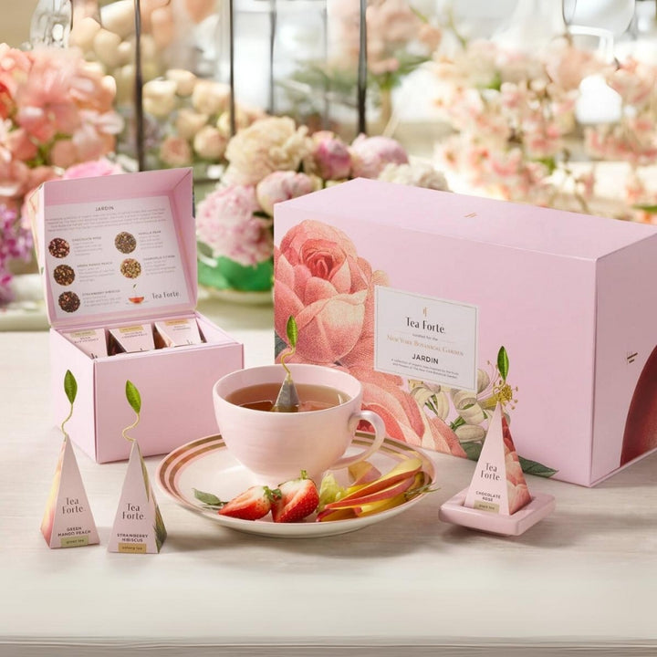 Elemente componente set cadou de lux cu cana si ceai Tea Forte - Jardin