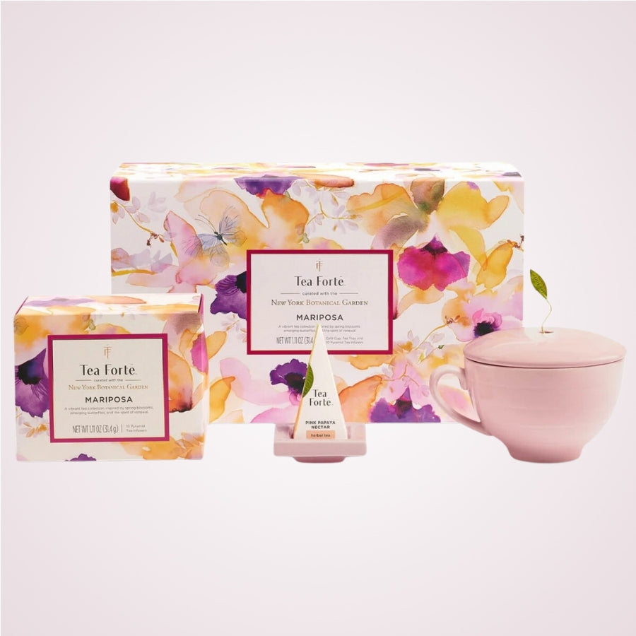 Set cadou de lux cu cana si ceai Tea Forte - Mariposa