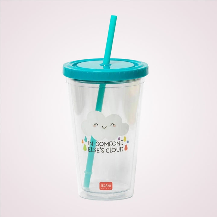 Set de cuplu pentru seara de film cu pahare si cutie de popcorn - Movie Night for Two - pahar cu capac si pai