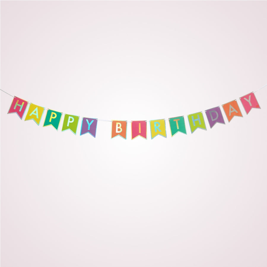 Set de accesorii si decoratiuni pentru petrecere zi de nastere - Party Time - ghirlanda colorata