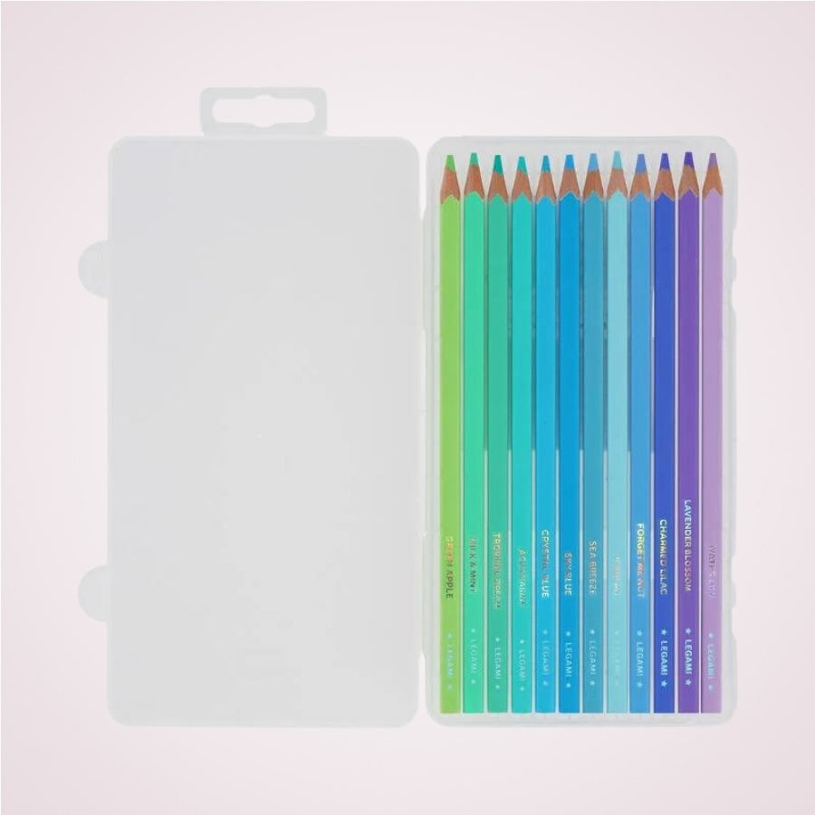 Set 12 creioane colorate pastel - Ocean - cutie deschisa