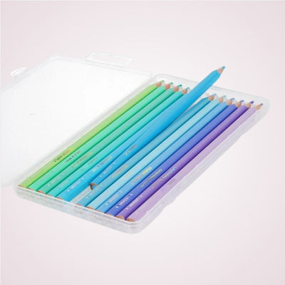 Set 12 creioane colorate pastel - Ocean - pe birou