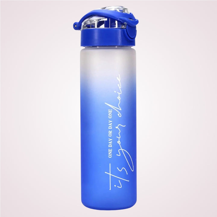 Sticla de apa din tritan, deschidere automata si maner de transport, 630 ml - Noki dark blue