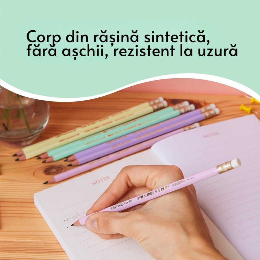 W2213081_Cutie_cu_12_creioane_grafit_HB_cu_guma_eco_evolution_corp_in_4_culori_pastel_-_BIC_3
