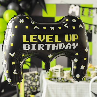 Decor party cu balon in forma de controler pentru petreceri aniversare - Level Up