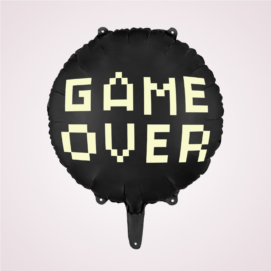 Balon rotund negru pentru petreceri de majorat - Game Over