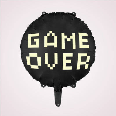 Balon rotund negru pentru petreceri de majorat - Game Over