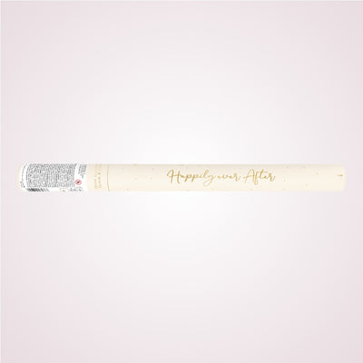 Tub manual confetti pentru nunta alb cu auriu - Happily ever after