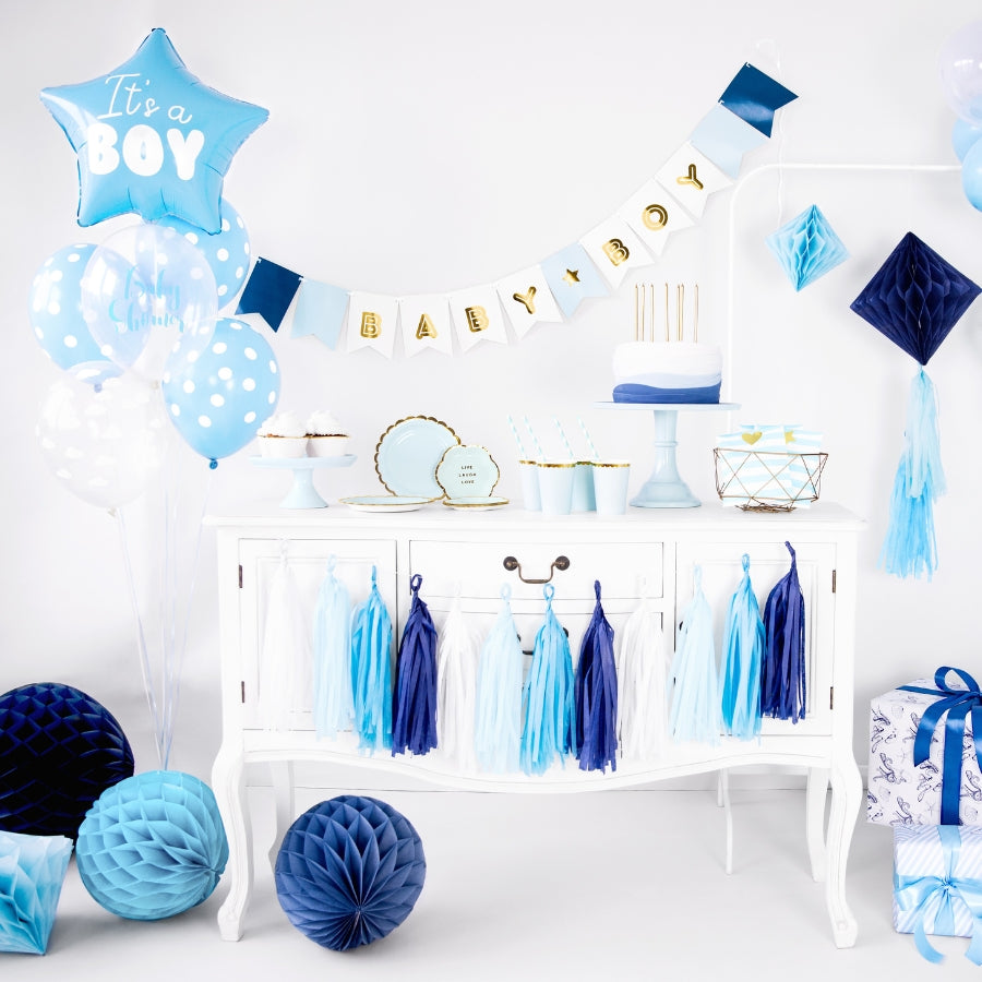 decoratiuni petrecere baby shower pentru baiat