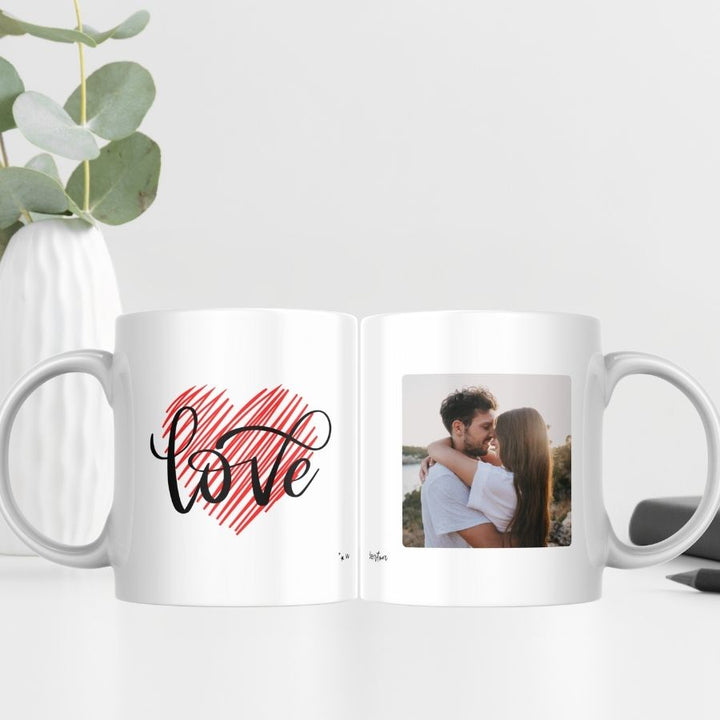 Cadou pentru iubit sau iubita - Cana personalizata cu poza de cuplu - Love - video