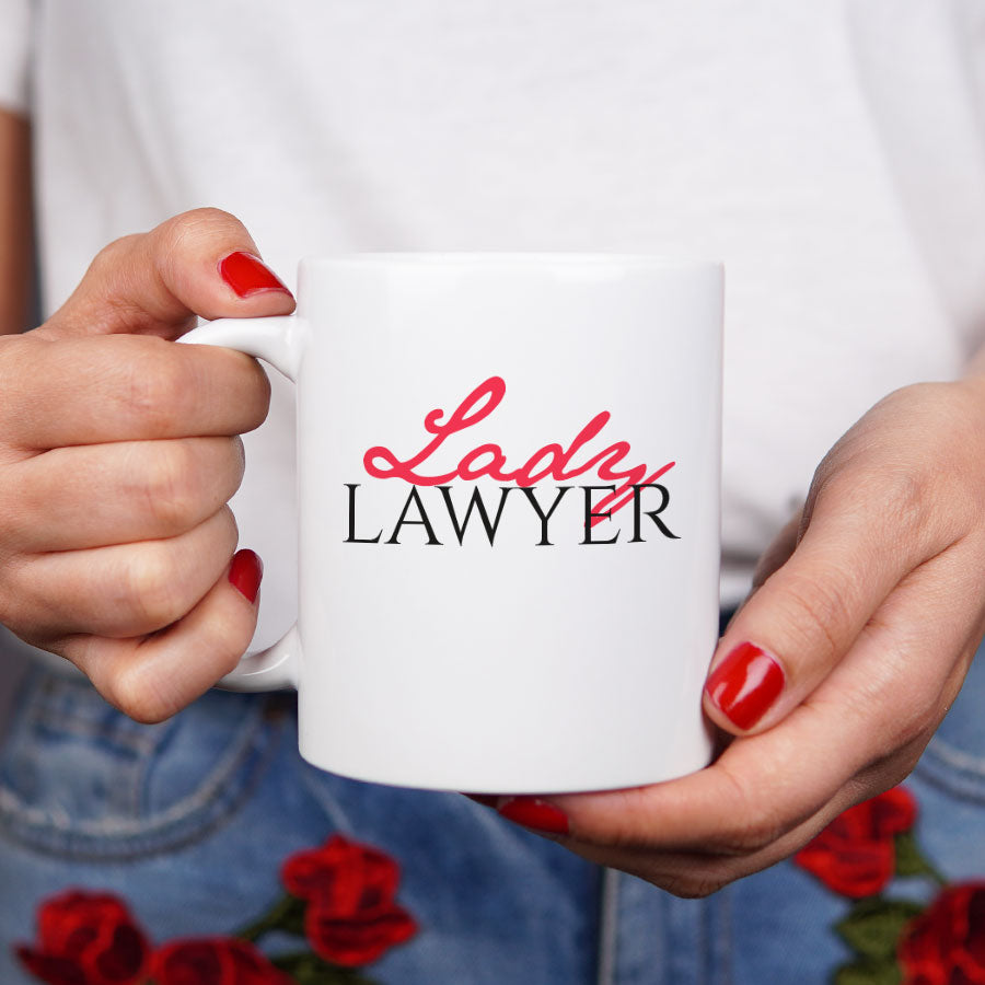 Cana cadou pentru avocati - Lady Lawyer-hand