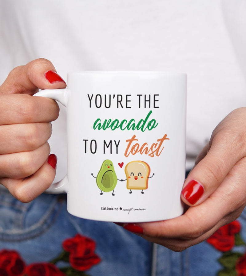 Cana cadou pentru iubit - Avocado & Toast Love - catbox - wonderstore 2