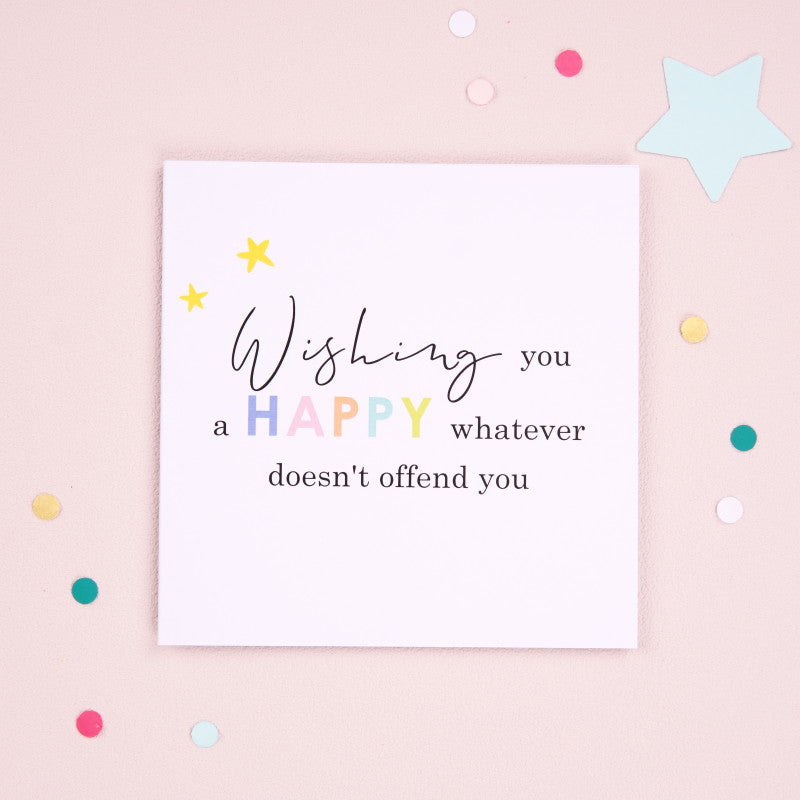 Felicitare cadou amuzant de sarbatori pentru prieteni - Happy Everything - wonderstore