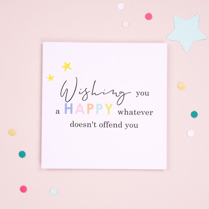 Felicitare cadou amuzant de sarbatori pentru prieteni - Happy Everything - wonderstore