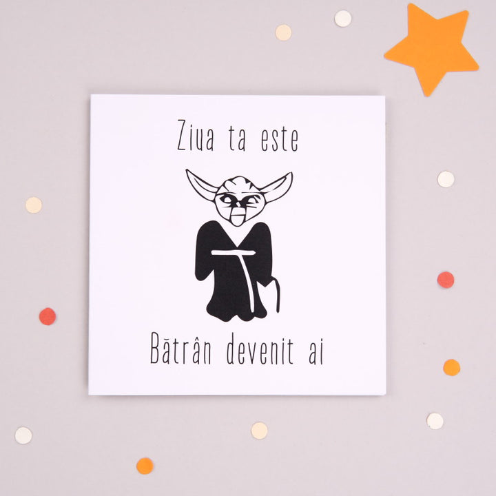 Felicitare cadou amuzant pentru prieteni - Yoda wishes - wonderstore