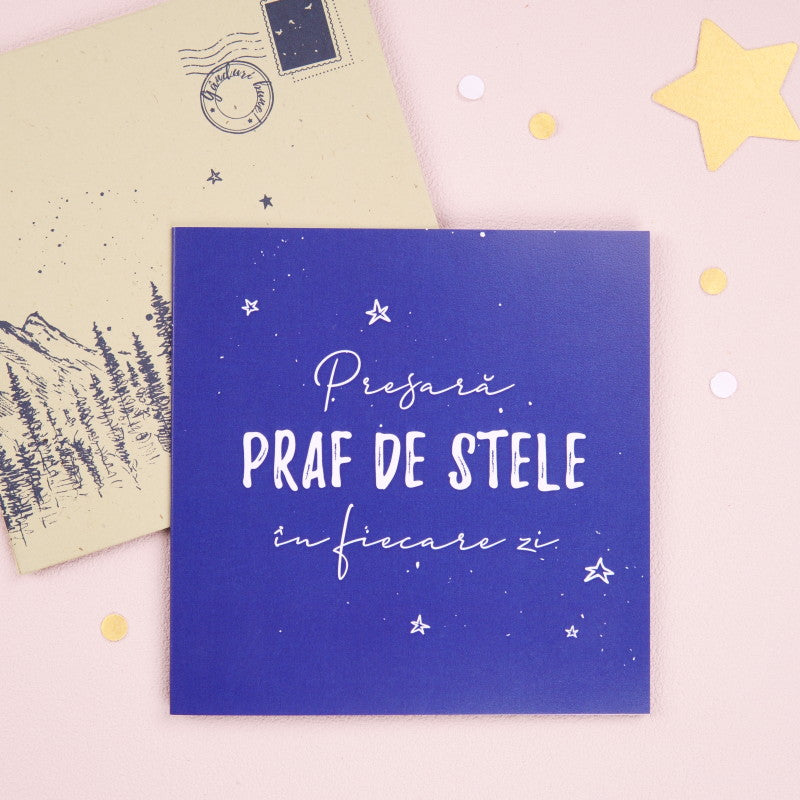 Felicitare cu plic cadou zi de nastere - Praf de stele - wonderstore