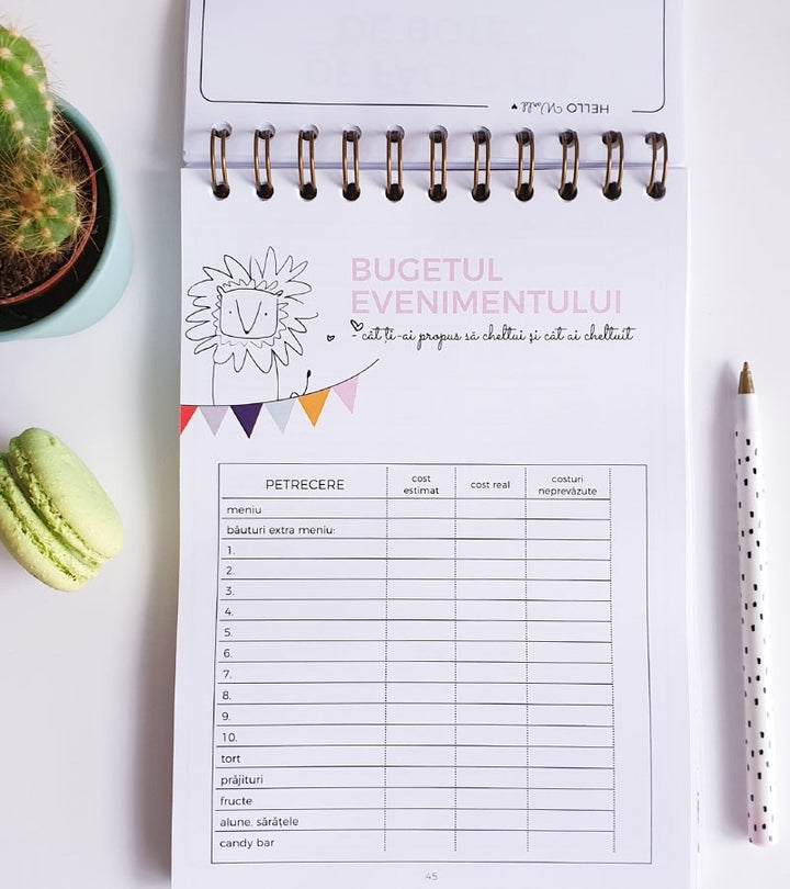 Agenda organizare botez - Hello World - Lady Cozac 15
