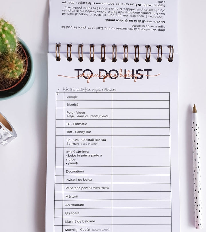 Agenda organizare botez - Hello World - Lady Cozac 13