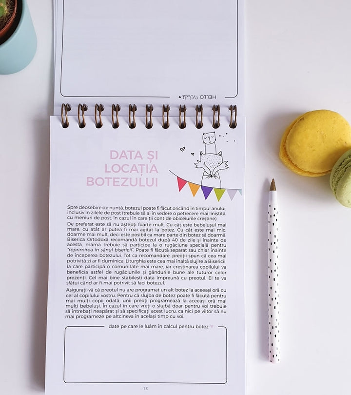 Agenda organizare botez - Hello World - Lady Cozac 6