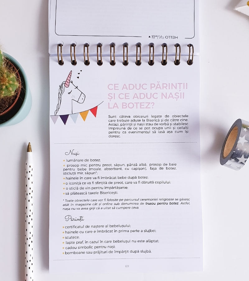 Agenda organizare botez - Hello World - Lady Cozac 21