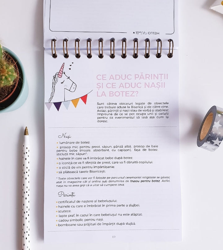 Agenda organizare botez - Hello World - Lady Cozac 21