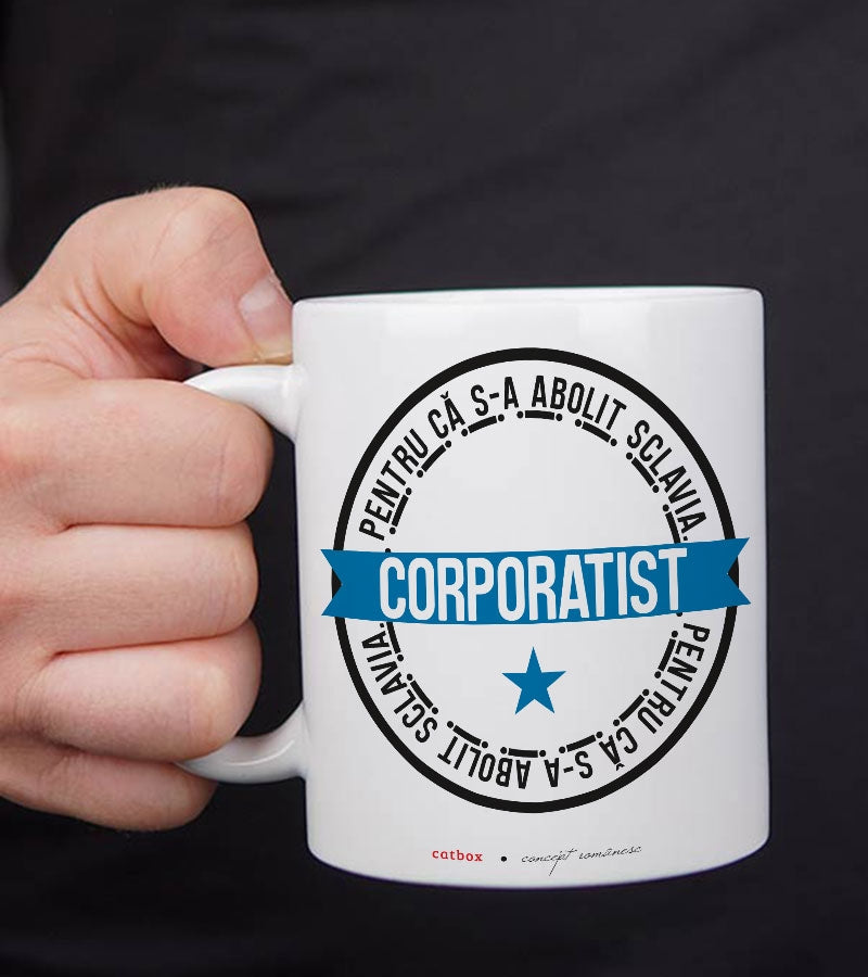 Cadou pentru corporatisti - Cana personalizata cu mesaj - Corporatist - catbox 2