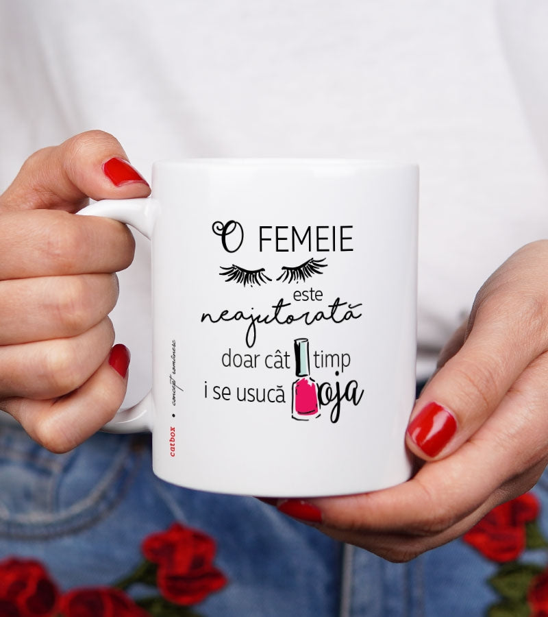 Cadou pentru ea - Cana cu mesaj feminist - Fresh Nails 2