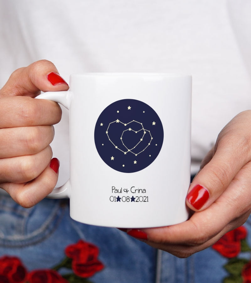 Cadou personalizat -  Cana aniversara - Starry Hearts 2
