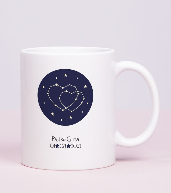Cadou personalizat -  Cana aniversara - Starry Hearts 1