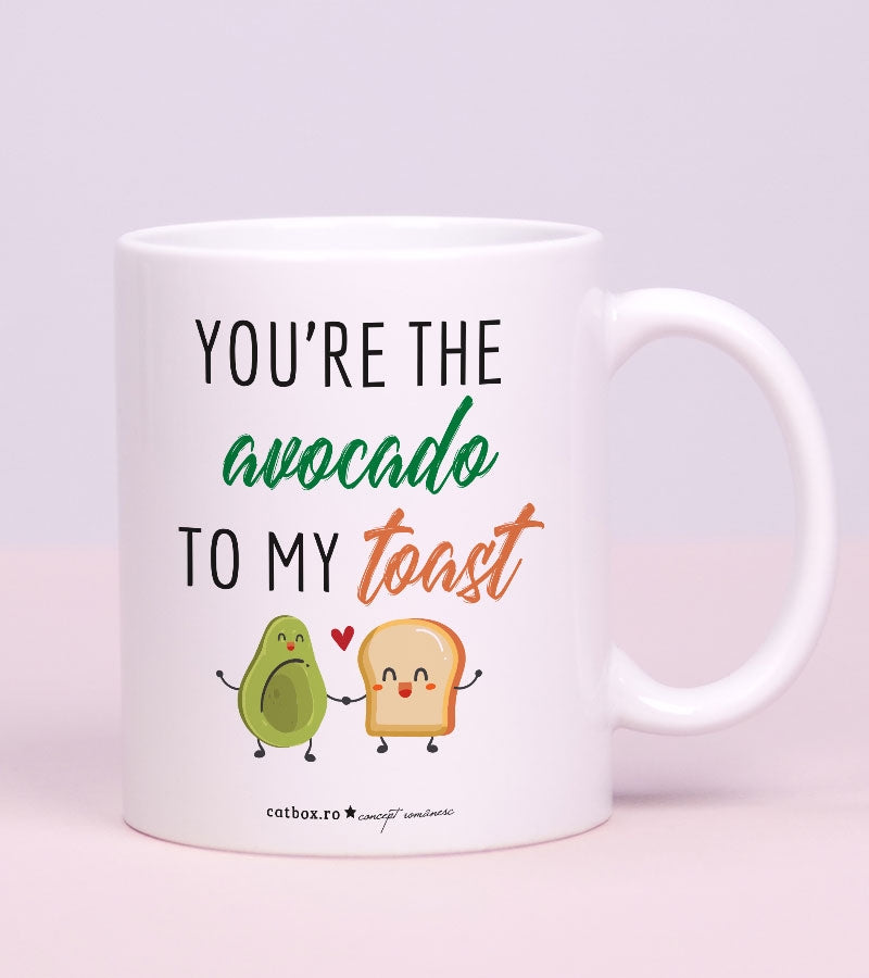 Cana cadou pentru iubit - Avocado & Toast Love - catbox - wonderstore