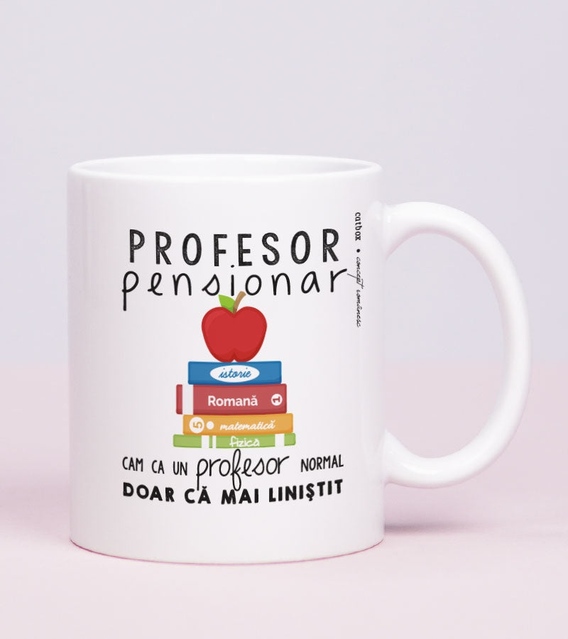 Cana personalizata cadou pentru profesori iesiti la pensie 1