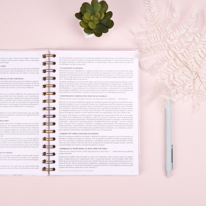 tehnici de management al stresului - interior - Planner A5 anual 365 Days - New Beginnings