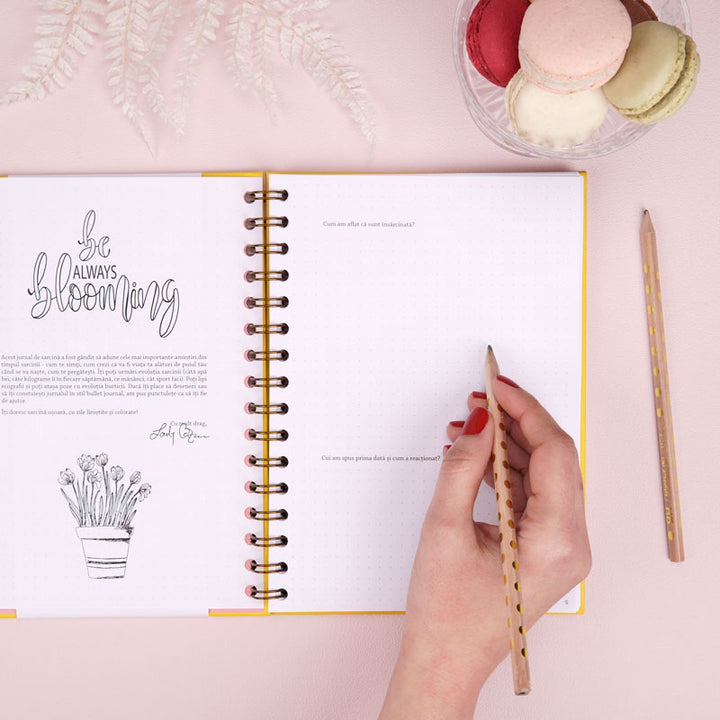 Jurnal de sarcina pentru gravide cu scrisori pentru bebelus - Happy Mom To Be