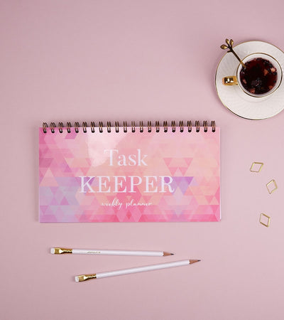 Planner pentru task-uri - Task Keeper-Kaleidoscopic Pink_planner saptamanal_organizare_agenda programari_catbox_1